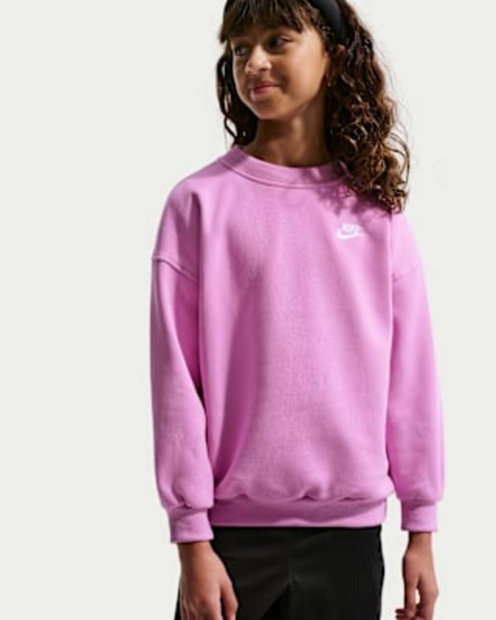 Nike Sportswear Club Fleece Girls' Oversized Crewneck Sweatshirt